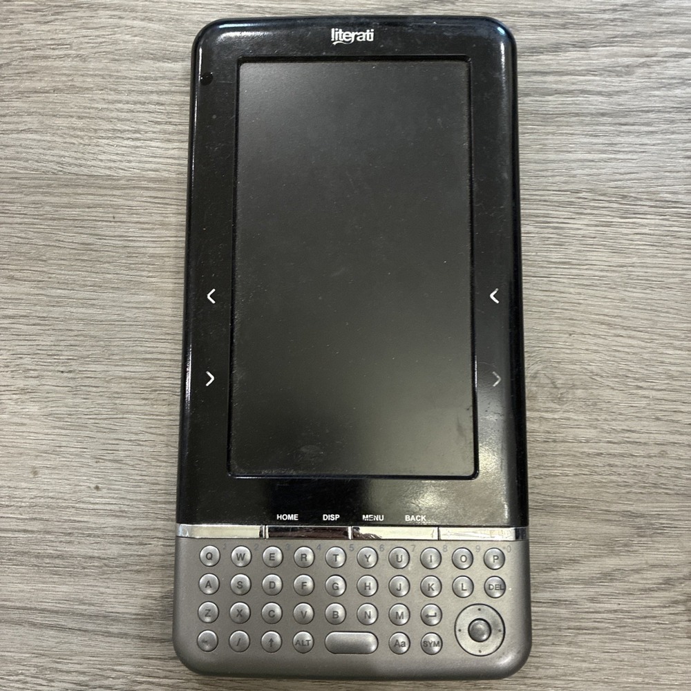Sharper Image LITERATI Black Color Wireless E-book e reader Untested